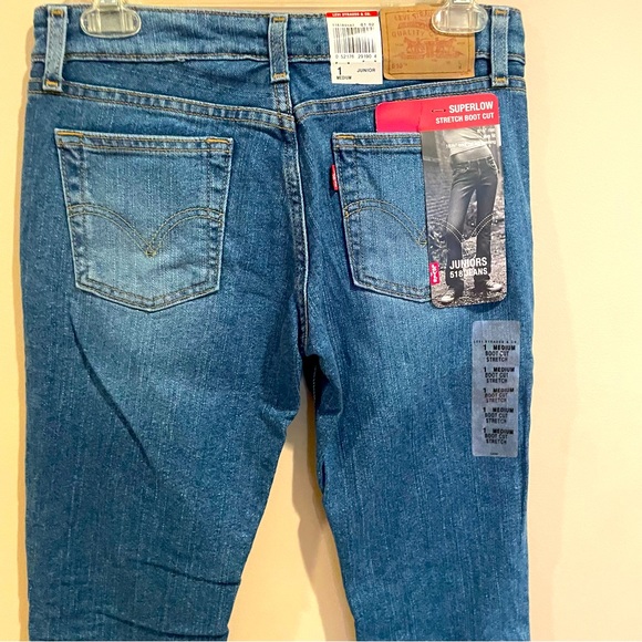 NEW Levis Superlow Stretch Bootcut 518 Jeans Size 1 Jr - Picture 1 of 10